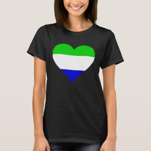 Sierra Leone Flagge Herz Sierra Leone Geschenke Li T-Shirt