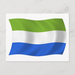 Sierra Leone Flagge Postkarte