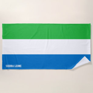 Sierra Leone Flagge Prächtig Patriotisch Strandtuch