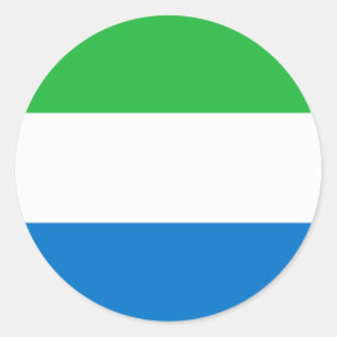 Sierra Leone-Flagge Runder Aufkleber