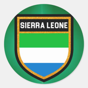 Sierra Leone-Flagge Runder Aufkleber
