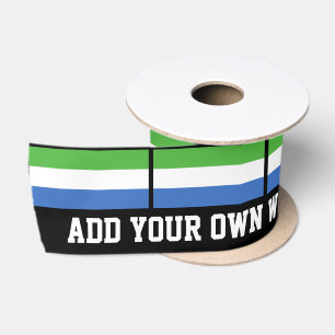 Sierra Leone-Flagge Satinband
