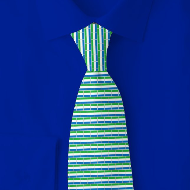 Sierra Leone-Flagge Ziegelmuster Krawatte (Von Creator hochgeladen)
