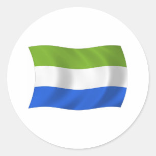 Sierra Leone Flaggen-Aufkleber Runder Aufkleber