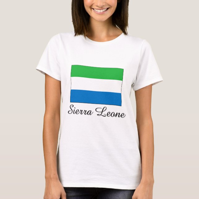 Sierra Leone-Flaggen-Entwurf T-Shirt (Vorderseite)