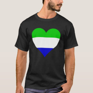Sierra Leone Flaggen Herz Sierra Leone Gaben Liebe T-Shirt