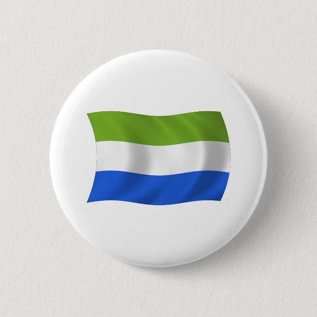 Sierra Leone Flaggen Knopf Button (Vorderseite)