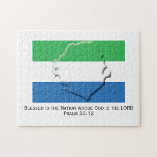 SIERRA LEONE   Gesegnete Nation   LEONEAN FLAG Puzzle