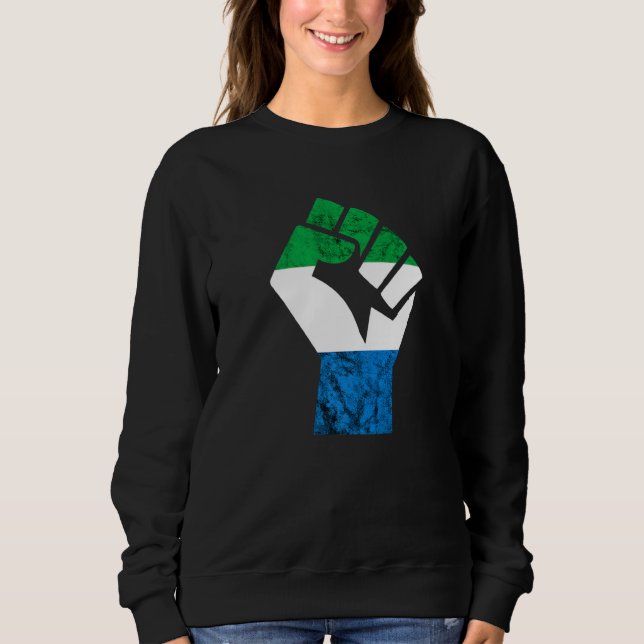 Sierra Leone Hand Fist Pride Sierra Leone Roots Sweatshirt (Vorderseite)