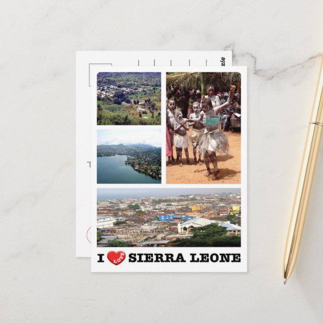 Sierra Leone - I Liebe - Postkarte (Vorderseite/Rückseite Beispiel)