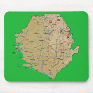 Sierra Leone Karte Mousepad