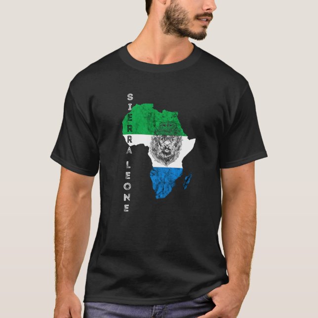 Sierra Leone Kartenflagge Sierra Leones Stamm T-Shirt (Vorderseite)