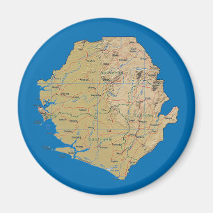 Sierra Leone Kartenmagnet Magnet