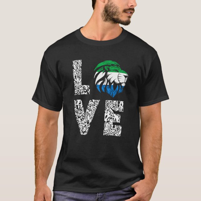 Sierra Leone Liebe King Sierra Leone T-Shirt (Vorderseite)