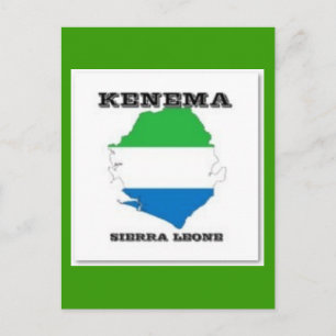 Sierra Leone, Map PostCard(Kenema) Postkarte