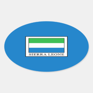 Sierra Leone Ovaler Aufkleber