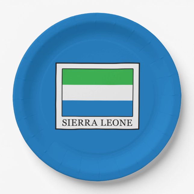 Sierra Leone Pappteller (Vorderseite)