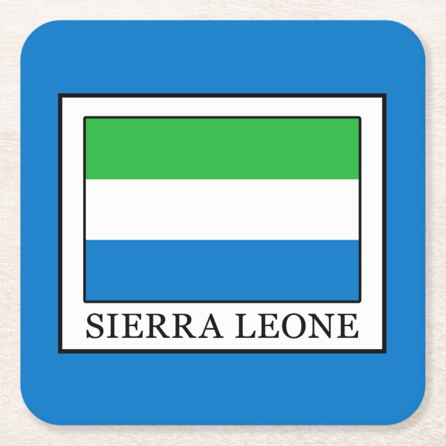Sierra Leone Rechteckiger Pappuntersetzer (Vorderseite)