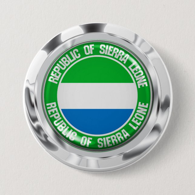 Sierra Leone Round Emblem Button (Vorderseite)