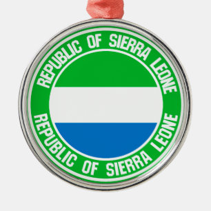 Sierra Leone Round Emblem Ornament Aus Metall