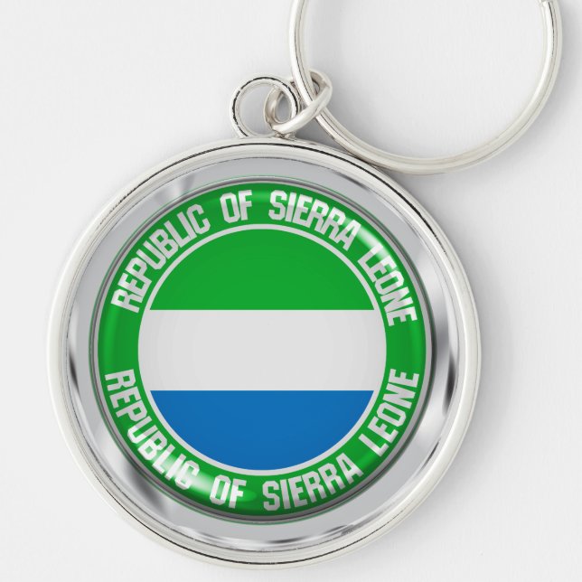 Sierra Leone Round Emblem Schlüsselanhänger (Vorne)