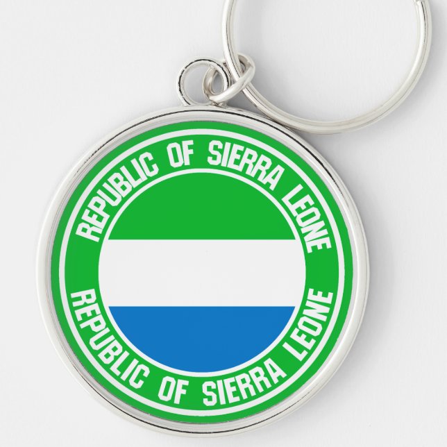 Sierra Leone Round Emblem Schlüsselanhänger (Vorne)