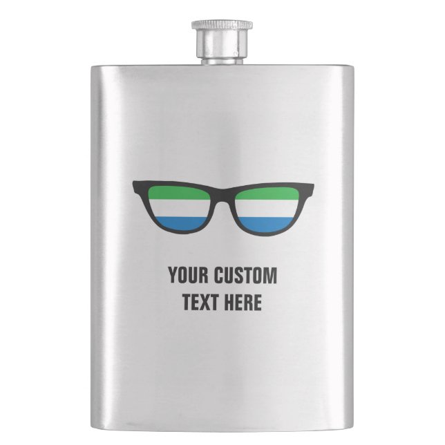 Sierra Leone Shades-Zollfass Flachmann (Vorderseite)