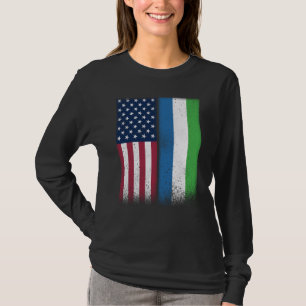Sierra Leone Sierra-Leoner Amerikanische Flaggen S T-Shirt