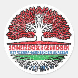 Sierra Leone Sierra-leonisch Schweizer Schweiz Runder Aufkleber