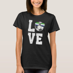 Sierra Leone Soccer Liebe Sierra Leone Flagge T-Shirt