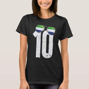 Sierra Leone Soccer Player Nummer 10 Sierra Leone T-Shirt