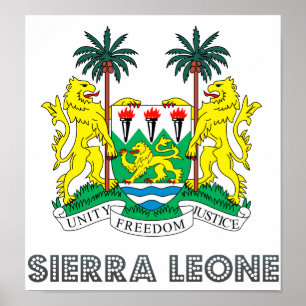 Sierra Leone-Wappen Poster