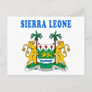 Sierra Leone - Wappen Postkarte