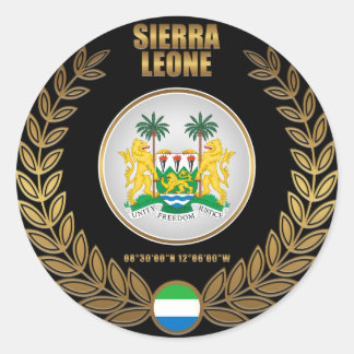 Sierra Leone-Wappendecke Runder Aufkleber