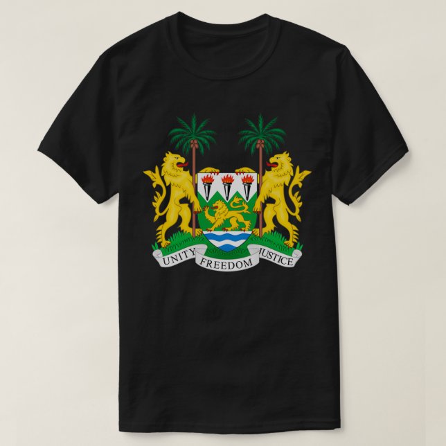 Sierra Leone-Wappendecke T-Shirt (Design vorne)