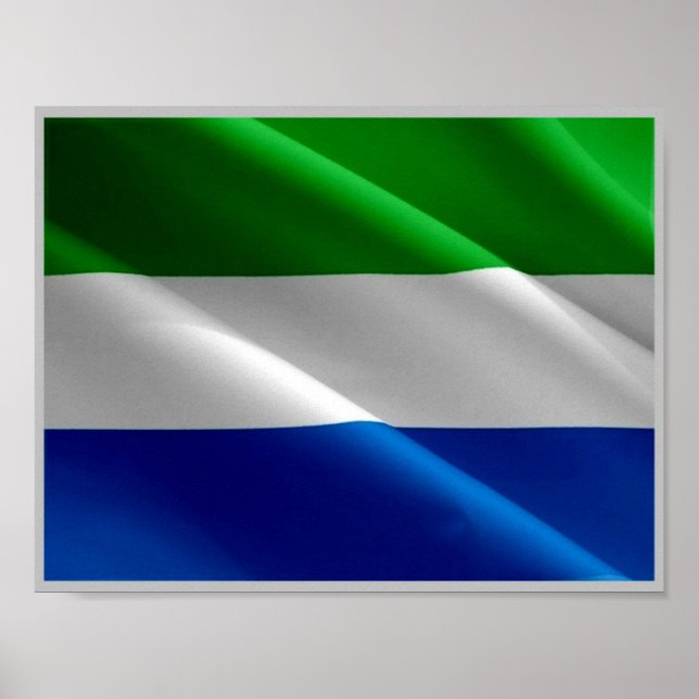 Sierra Leone - Waving Flag - Poster (Vorne)