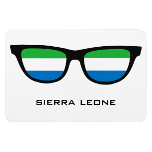 Sierra Leone weist benutzerdefinierte Text- und Fa Magnet