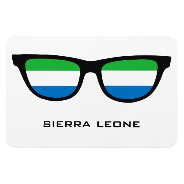 Sierra Leone weist benutzerdefinierte Text- und Fa Magnet (Horizontal)