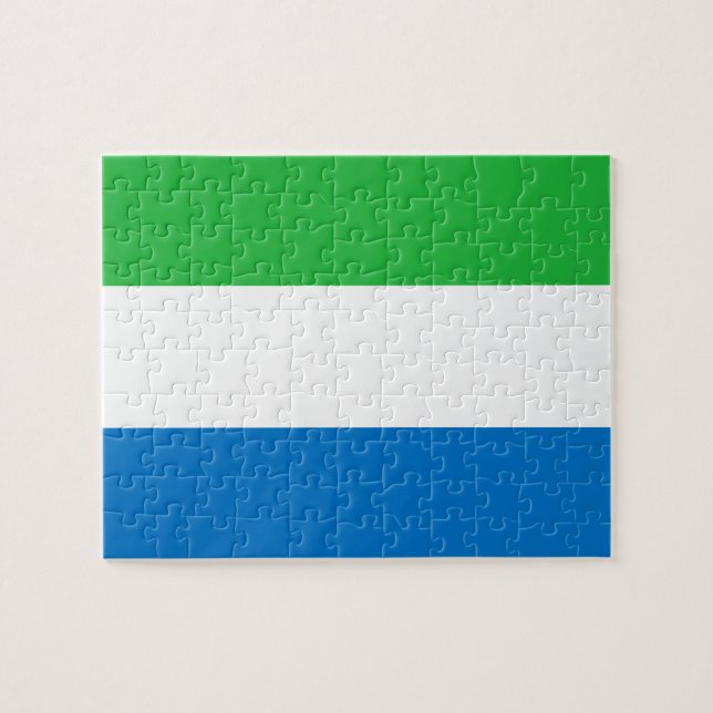 Sierra Leonean Flagge Puzzle (Horizontal)