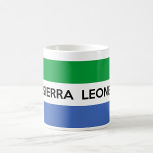 Sierra- Leoneflaggenland-Textname Tasse