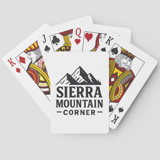 Sierra Mountain Corner - Adventure Logo Design Spielkarten (Rückseite)