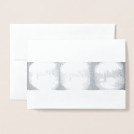 Sierra Mountain Snowstorm - Snowy Pines Card Folienkarte