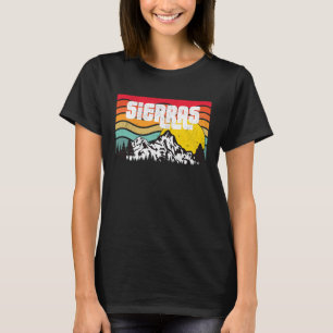 Sierra Mountains High Sierras PCT Vintag Sunset R T-Shirt