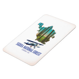 Sierra Nationalwald Kalifornien USA Karte Magnet