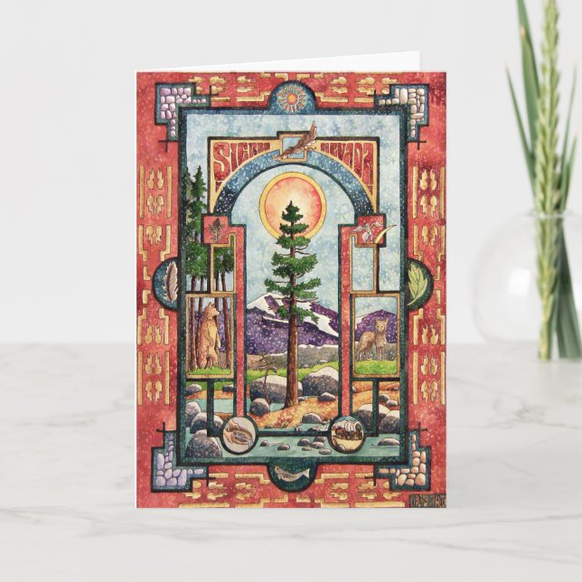 Sierra Nevada belichtet Karte (Vorderseite)