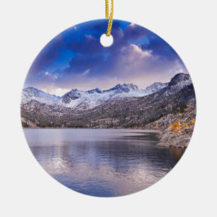 Sierra Nevada Berge, Herbst, CA Keramik Ornament