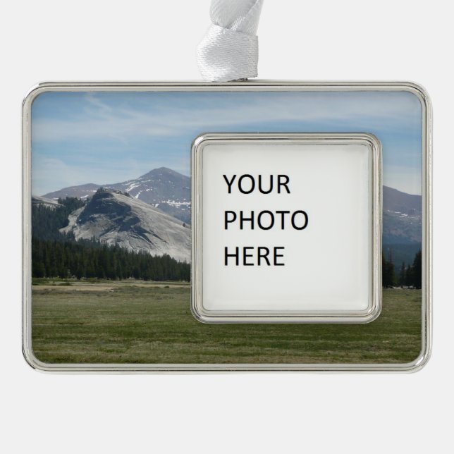 Sierra Nevada Berge III Yosemite Nationalpark Rahmen-Ornament Silber (Vorderseite)