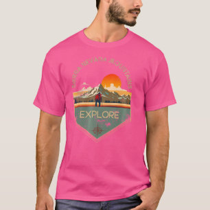 Sierra Nevada Berge Retro Vintages Wandern T-Shirt