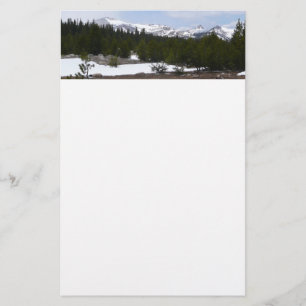Sierra Nevada Berge und Schnee auf Yosemite Briefpapier
