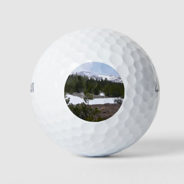Sierra Nevada Berge und Schnee auf Yosemite Golfball (Vorderseite)